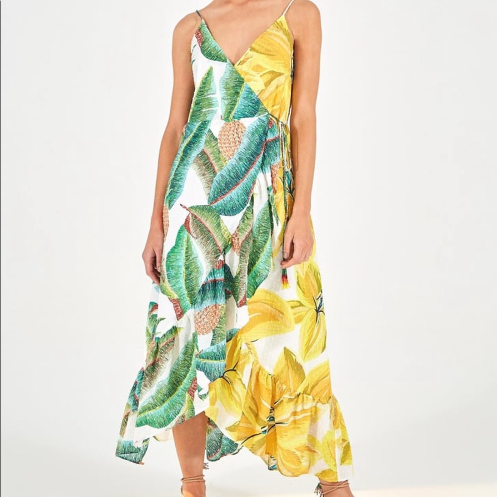 FARM Rio AZALEA FOREST WRAP DRESS🌴
